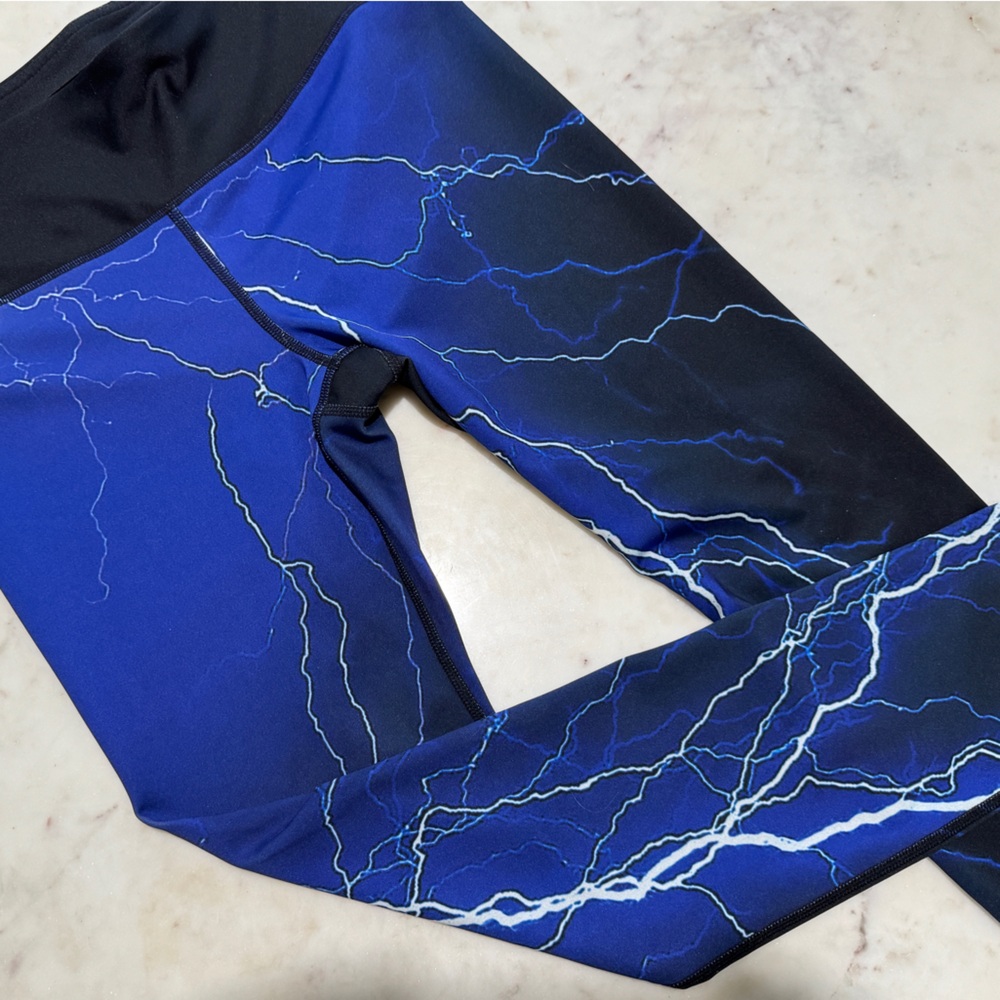 Electric Blue Lightning Leggings by Shape